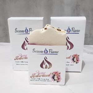 Peony Amberwood Goat's Milk Soap Bar