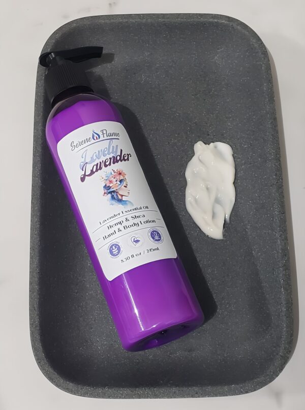 Lavender Hemp Shea Lotion on Dish