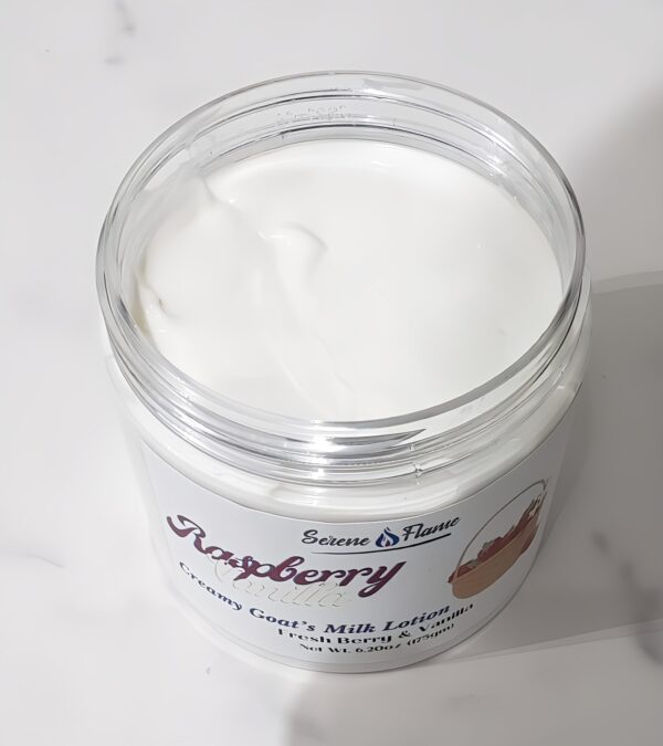 Raspberry Vanilla Goat's Milk Lotion Open