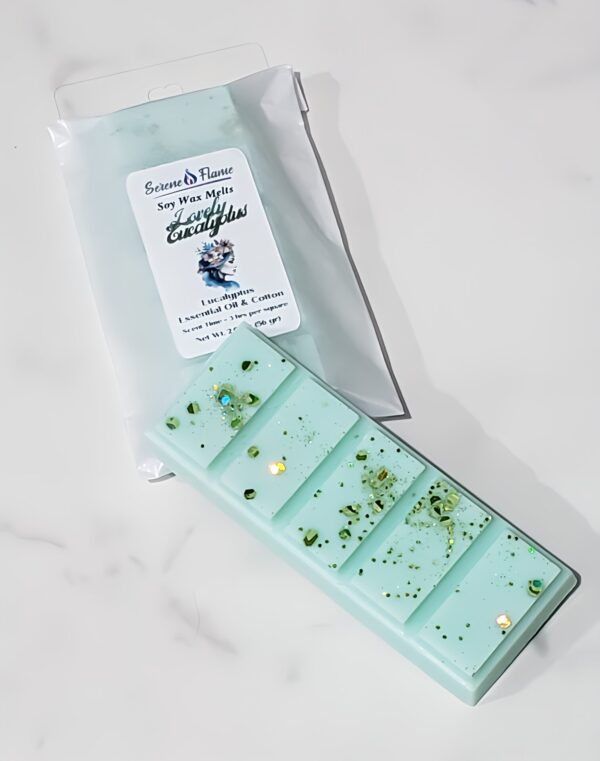 Lovely Eucalyptus Soy Wax Melt Open