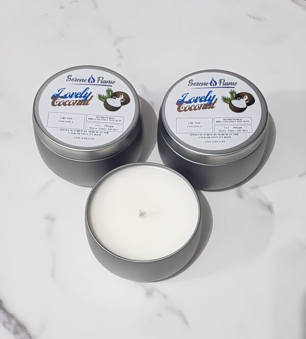 Lovely Coconut Soy Candle Open