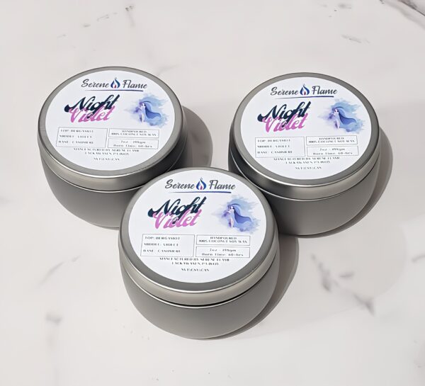 Night Violet Coconut Soy Candle
