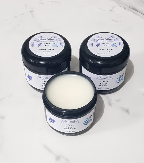 Pan's Lilac Body Salve Open